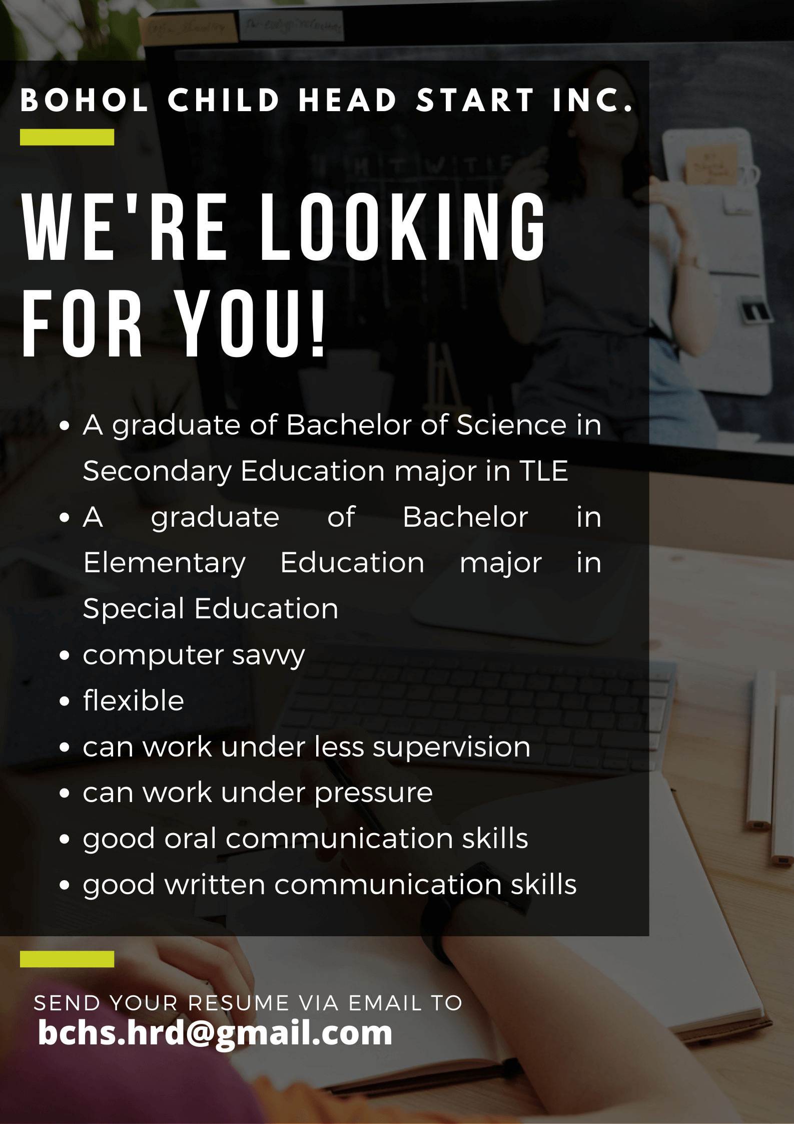 We’re Looking For You!